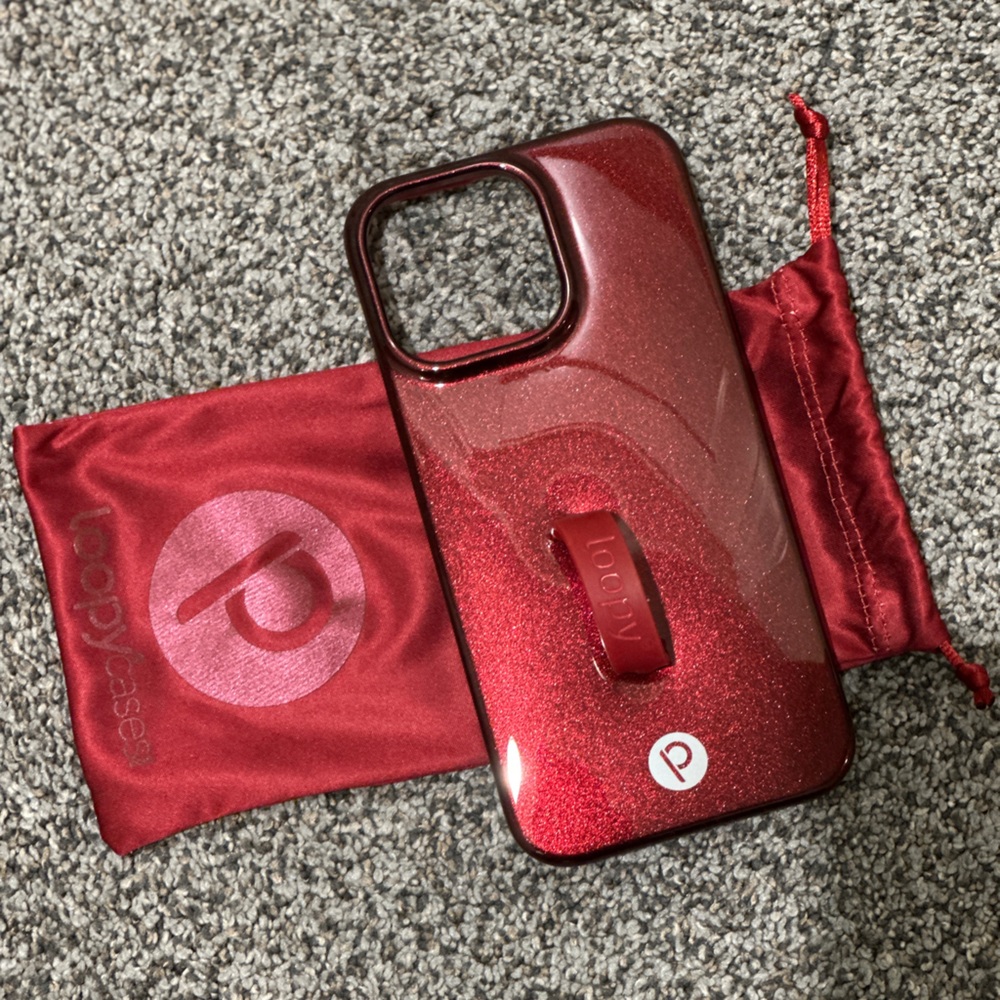 Loopy Cases Maroon Shimmer - iPhone 14 Pro Max -Righty